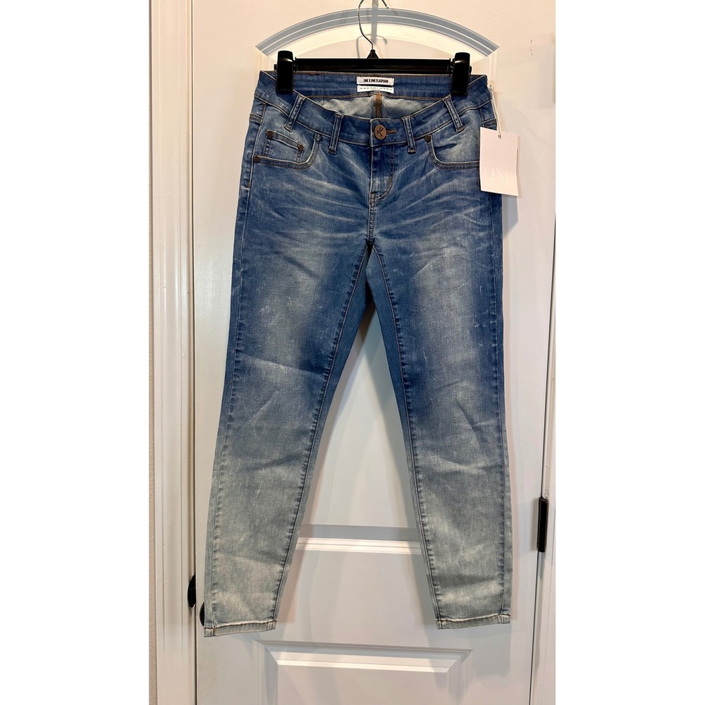 One x OneTeaspoon Freebirds II Jeans Womens 26 Blue Ombre NWT Low Rise Skinny